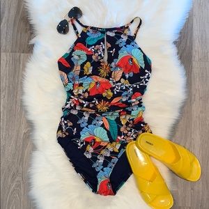 Ellen Tracy Key Hole One Piece Swimsuit